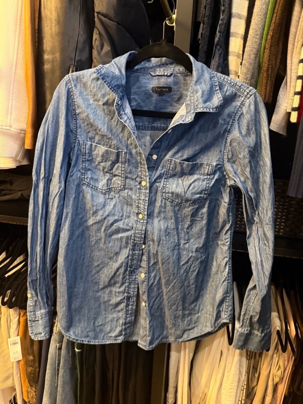 Talbots Light Blue Denim Button-Down Shirt